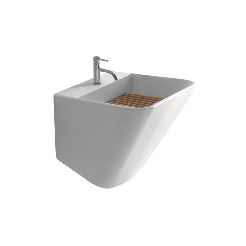 MEG11 lavabo-lavatoio finitura bianco mat