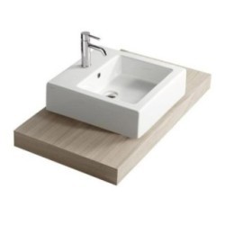 PLUS DESIGN lavabo bacino rettangolare senza foro