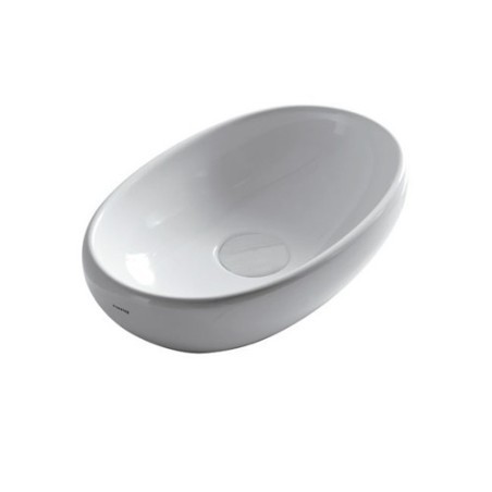 ERGO lavabo da appoggio cm 60x36xh16, senza foro troppopieno finitura ottanio