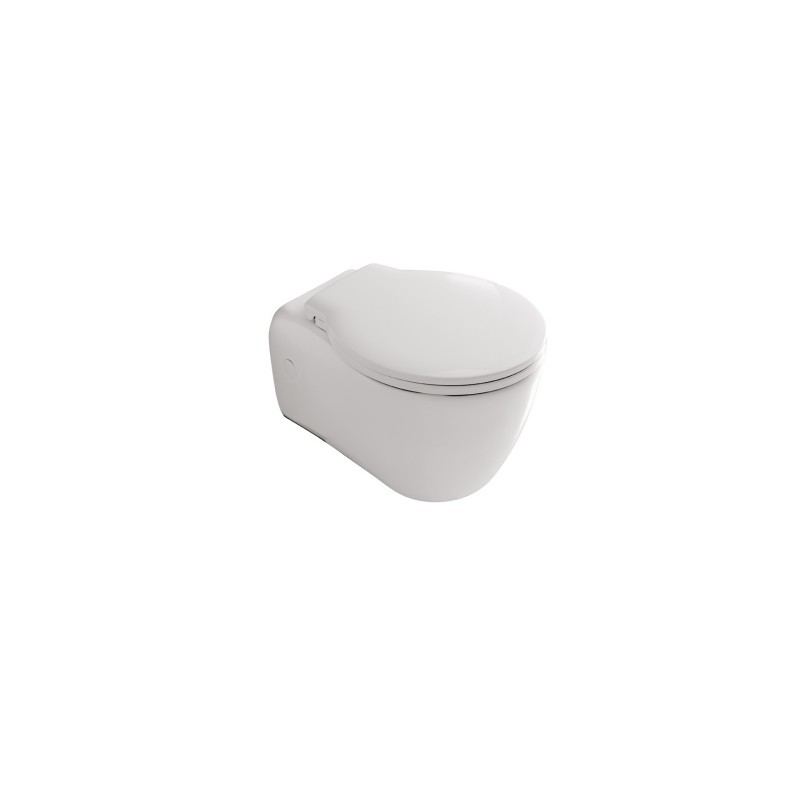 ERGO vaso sospeso cm 51x36xh36 + coprivaso finitura bianco mat