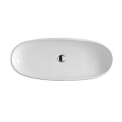 EL 1.2 lavabo cm 87 ciotola ovale da appoggio finitura bianco