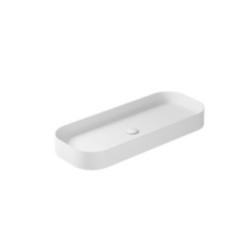 SMARTB Lavabo da appoggio 38x95 finitura bianco mat