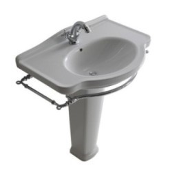 ETHOS lavabo cm 75 monoforo + colonna finitura bianco