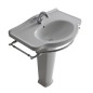 ETHOS lavabo cm 75 monoforo + colonna finitura nero