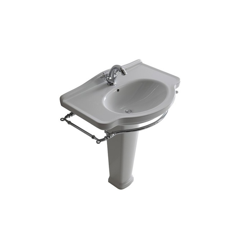 ETHOS lavabo cm 75 3 fori + colonna finitura nero