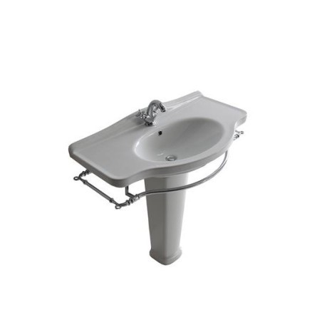 ETHOS lavabo cm 95 3 fori + colonna finitura nero