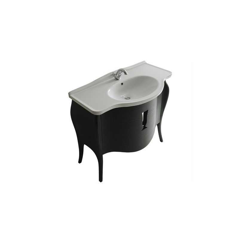 ETHOS mobile bagno a terra finitura rovere moro