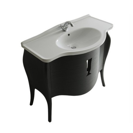 ETHOS mobile bagno a terra finitura rovere moro
