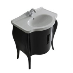 ETHOS mobile bagno a terra finitura rovere moro