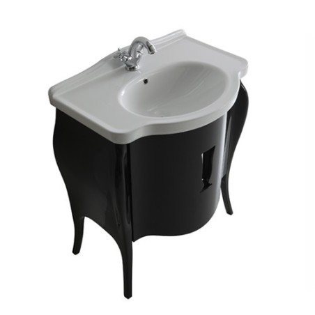 ETHOS mobile bagno a terra finitura rovere moro