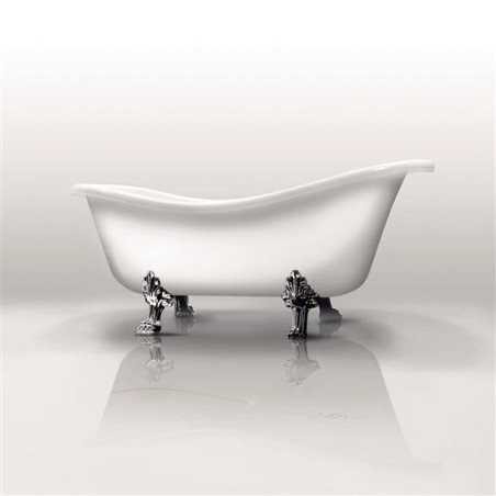 ETHOS vasca da bagno freestanding con scarico e piedi bronzo