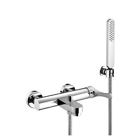 JODY Miscelatore per vasca esterno con supporto duplex e doccia finitura cromo