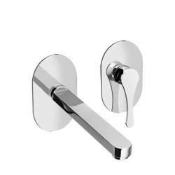 JODY Miscelatore per lavabo da incasso interasse fisso finitura nickel spazzolato