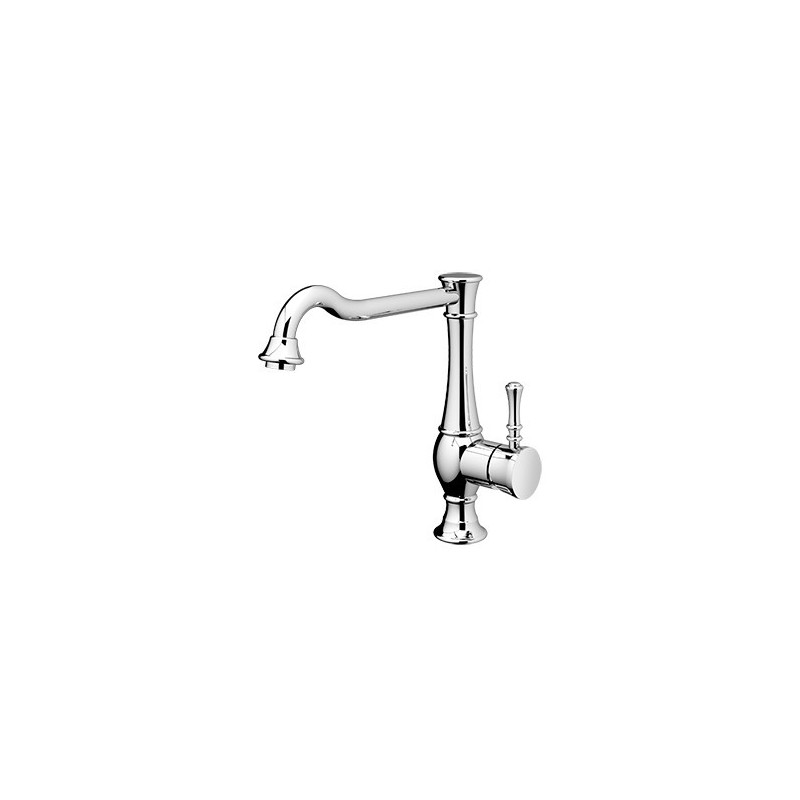 BETTY Miscelatore per lavabo con canna alta finitura nickel spazzolato