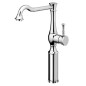 BETTY Miscelatore per lavabo con canna alta e prolunga 200 mm finitura nickel spazzolato