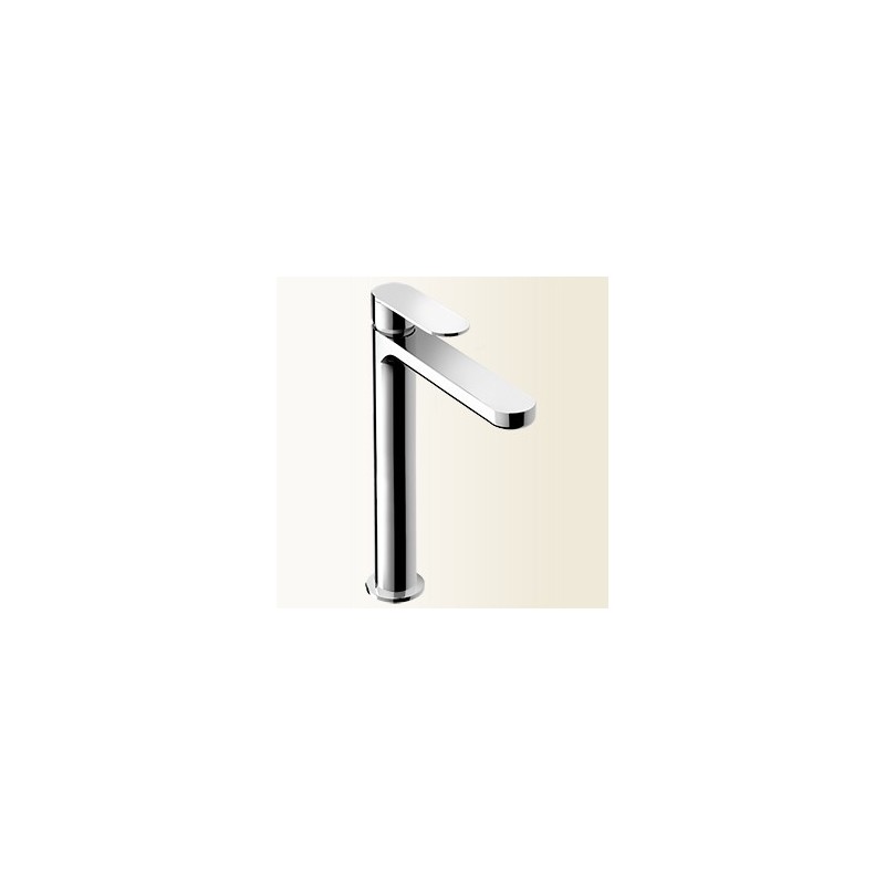 MIA Miscelatore per lavabo alto con bocca lunga senza scarico finitura nickel spazzolato