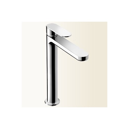 MIA Miscelatore per lavabo alto con bocca lunga senza scarico finitura nickel spazzolato