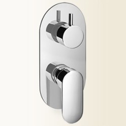 MIA Miscelatore per doccia ad incasso con deviatore a 3 uscite finitura bianco mat