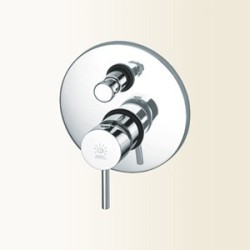 HEOS Miscelatore per doccia/vasca incasso con deviatore finitura bianco mat