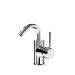 HEOS Miscelatore per bidet con canna alta girevole e scarico finitura cromo