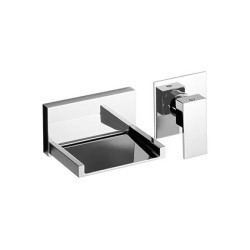 OPEN SPACE Miscelatore per lavabo ad incasso con bocca a cascata 120mm finitura cromo