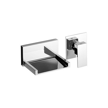 OPEN SPACE Miscelatore per lavabo ad incasso con bocca a cascata 120mm finitura cromo