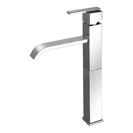 KLIP Miscelatore per lavabo con prolunga 200 mm e bocca lunga finitura nickel spazzolato