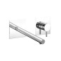 SIMPLY Miscelatore per lavabo ad incasso, con bocca a parete, interasse fisso finitura nickel spazzolato