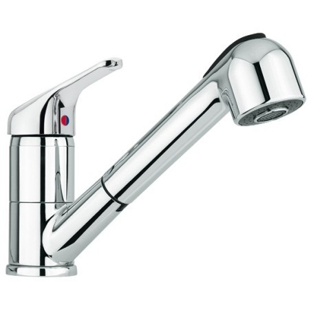 50 rubinetto cucina monocomando con doccia estraibile finitura cromo
