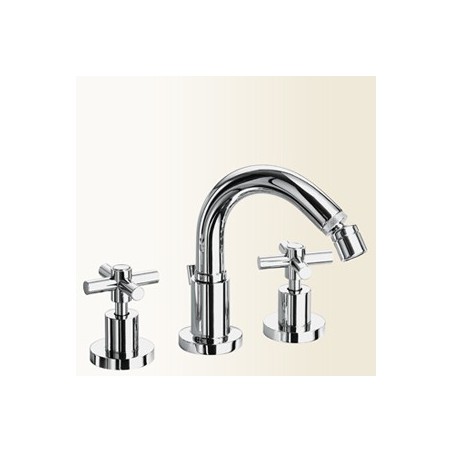 YUPPY Batteria per bidet finitura nickel spazzolato