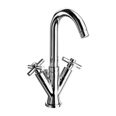 YUPPY Monoforo per lavabo finitura nickel spazzolato