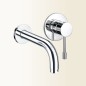 GRILLO Miscelatore monocomando per lavabo da incasso, canna 250 mm finitura cromo