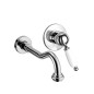 PARENTESI Miscelatore per lavabo ad incasso, con bocca a parete finitura cromo