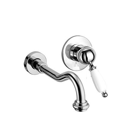 PARENTESI Miscelatore per lavabo ad incasso, con bocca a parete finitura vecchio bronzo