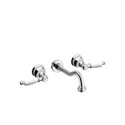 LOTUS Batteria per lavabo tre fori ad incasso finitura vecchio bronzo