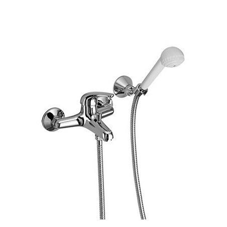 SAX Miscelatore per vasca esterno con supporto fisso e doccia finitura cromo