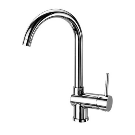 LINEA CUCINA miscelatore lavello con canna alta "Simply" finitura bianco-cromo