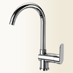 LINEA CUCINA miscelatore lavello con canna alta "Jolie" finitura sale & pepe