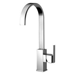 LINEA CUCINA Miscelatore per lavello con canna alta finitura nickel spazzolato