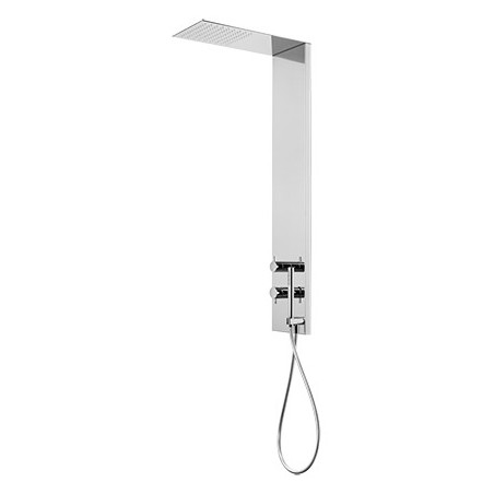 WELLNESS Colonna doccia in acciaio con miscelatore