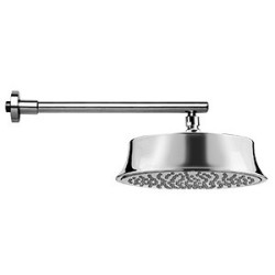 WELLNESS Kit soffione in ottone finitura nickel spazzolato