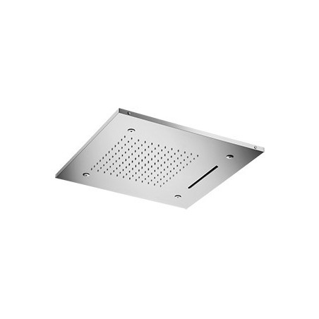 WELLNESS soffione cromoterapia quadrato 500x500 in acciaio inox