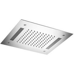 WELLNESS soffione cromoterapia quadrato 300x300 in acciaio inox