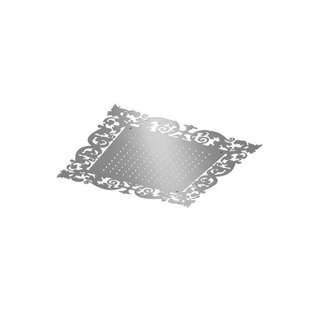 WELLNESS Soffione quadrato retrò in acciaio inox finitura cromo