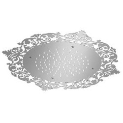 WELLNESS Soffione tondo retrò in acciaio inox finitura cromo