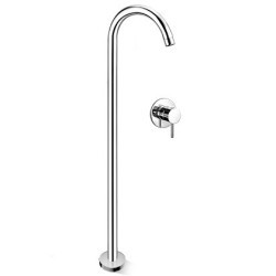 HEOS Bocca di erogazione a pavimento per lavabo con miscelatore incasso finitura cromo