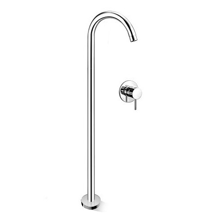 HEOS Bocca di erogazione a pavimento per lavabo con miscelatore incasso finitura cromo