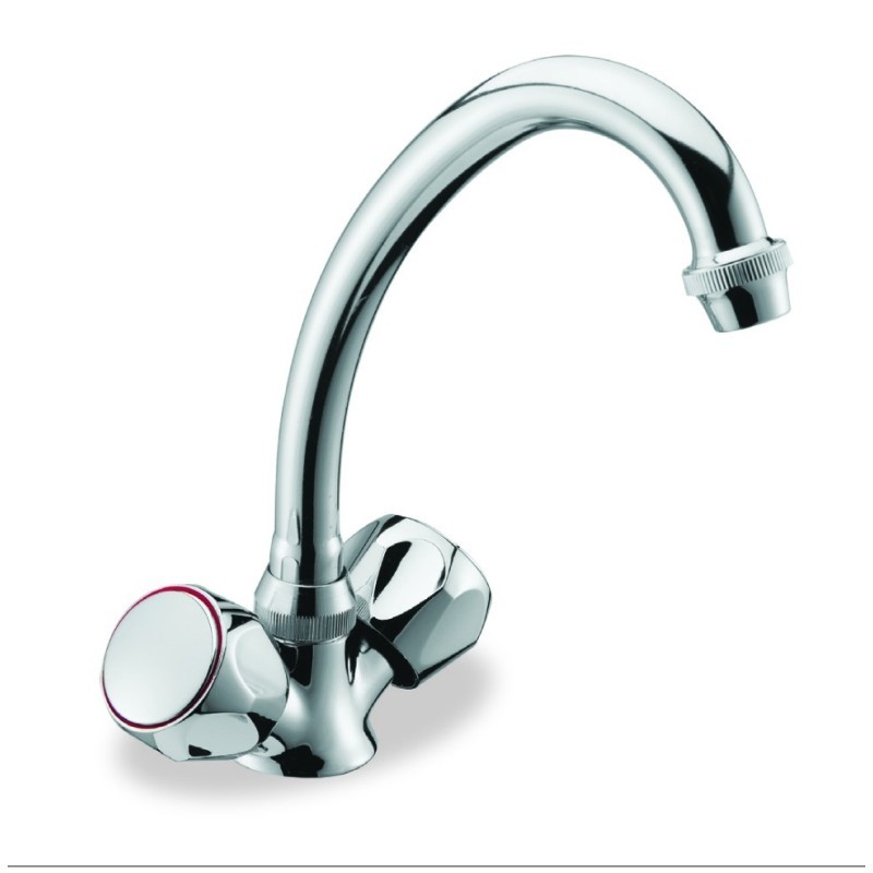 CORALLO monoforo per lavello finitura cromo