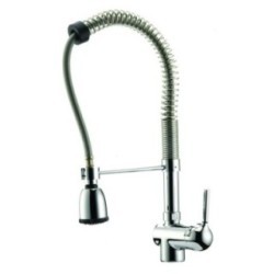 SUPERFLEX monocomando per cucine professionali con doccia finitura cromo