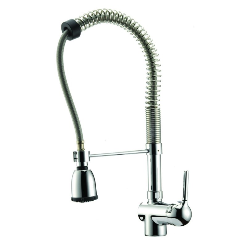 SUPERFLEX monocomando per cucine professionali con doccia finitura cromo